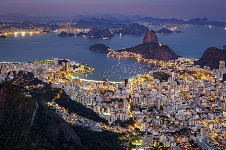Rio de janeiro - Rio de Janeiro při pohledu z hory Corcovado, Brazilie