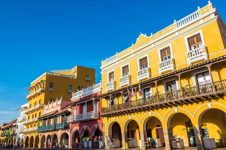 Cartagena de Indias - Barevné domy
