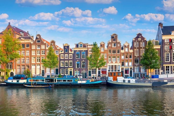 Ijmuiden(Amsterdam) - typické domy v Amsterdamu 