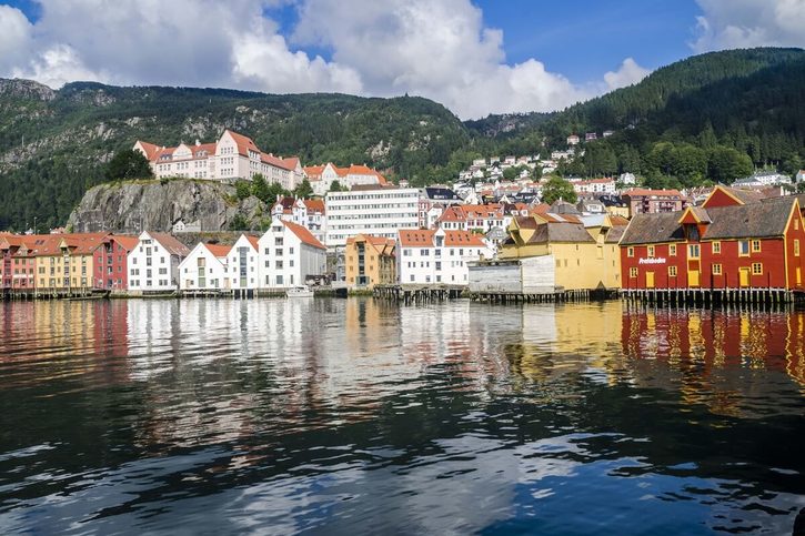 Bergen - Pohled na historickou část Bergenu