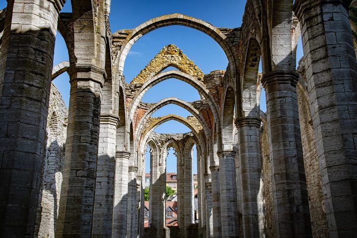 Visby - Zřícenina kostela svaté Kateřiny (Sankta Katarina kyrkoruin)