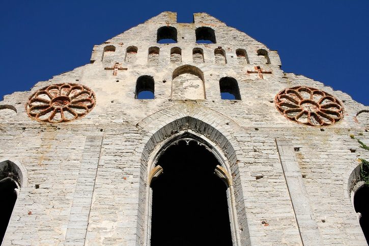 Visby - Zřícenina středověkého kostela svatého Mikuláše (St. Nicolai Church ruin)