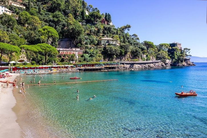 Portofino - pláž Paraggi