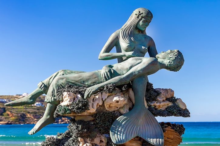 Syros - Socha Mořské panny