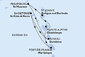 Martinik, Guadeloupe, Antigua a Barbuda, Svatý Martin, Dominika, Svatý Kryštof a Nevis z Fort-de-France na lodi MSC World Asia