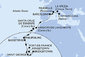Itálie, Francie, Španělsko, Svatý Martin, Svatý Kryštof a Nevis, Svatý Vincenc a Grenadiny, Barbados, Grenada, Martinik z Civitavecchia na lodi MSC World Europa