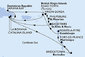 Martinik, Guadeloupe, Britské Panenské ostrovy, Dominikánská republika, Zámořské území Velké Británie, Svatý Martin, Svatý Kryštof a Nevis, Barbados z Fort-de-France na lodi MSC Opera