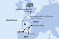 Velká Británie, Španělsko, Francie ze Southamptonu na lodi MSC Meraviglia