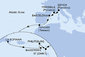 Itálie, Francie, Španělsko, Maroko, Antigua a Barbuda, Svatý Martin, Svatý Kryštof a Nevis, Dominikánská republika z Janova na lodi MSC Opera