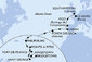 Barbados, Svatý Vincenc a Grenadiny, Grenada, Martinik, Guadeloupe, Svatý Martin, Portugalsko, Španělsko, Francie, Velká Británie z Bridgetownu na lodi MSC Meraviglia