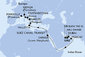 Spojené arabské emiráty, Omán, Egypt, Malta, Itálie, Francie z Dubaje na lodi MSC World Europa
