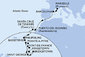 Francie, Španělsko, Svatý Martin, Svatý Kryštof a Nevis, Svatý Vincenc a Grenadiny, Barbados, Grenada, Martinik, Guadeloupe z Marseille na lodi MSC World Europa