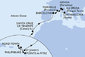 Guadeloupe, Svatý Martin, Britské Panenské ostrovy, Antigua a Barbuda, Španělsko, Francie, Itálie z Pointe-à-Pitre na lodi MSC World Europa