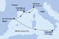 Itálie, Španělsko, Francie z Messiny na lodi MSC World Europa