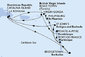 Dominikánská republika, Zámořské území Velké Británie, Svatý Martin, Martinik, Antigua a Barbuda, Barbados, Guadeloupe, Britské Panenské ostrovy z La Romany na lodi MSC Opera