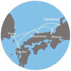 Japonsko, Jižní Korea na lodi Costa neoRomantica