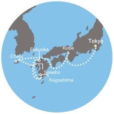 Japonsko, Jižní Korea na lodi Costa neoRomantica