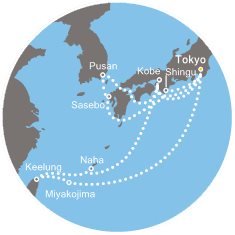 , Japonsko, Jižní Korea, Tchaj-wan na lodi Costa neoRomantica