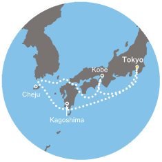 Japonsko, Jižní Korea na lodi Costa neoRomantica