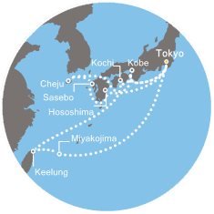 Japonsko, Jižní Korea, Tchaj-wan na lodi Costa neoRomantica