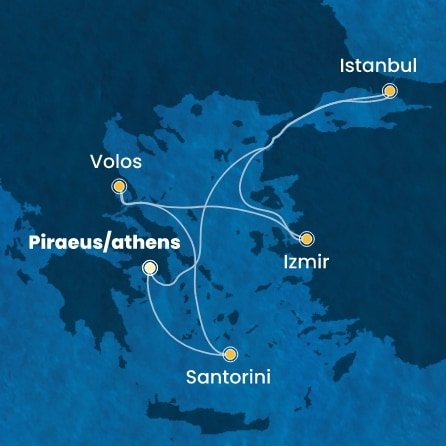 Řecko, Turecko z Pirea na lodi Costa Pacifica