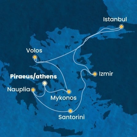 Řecko, Turecko z Pirea na lodi Costa Pacifica