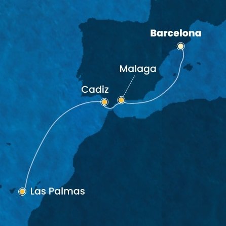 Španělsko z Barcelony na lodi Costa Smeralda