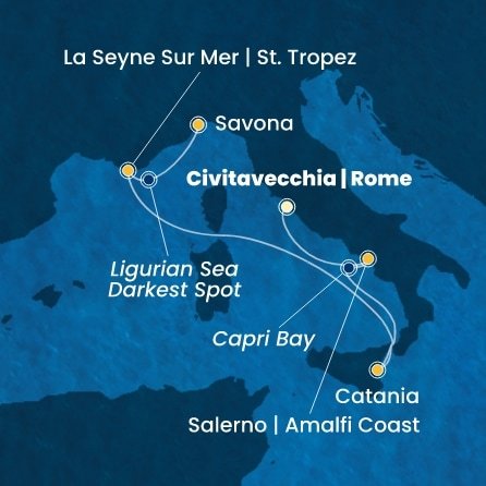Itálie, Francie z Civitavecchia na lodi Costa Fascinosa