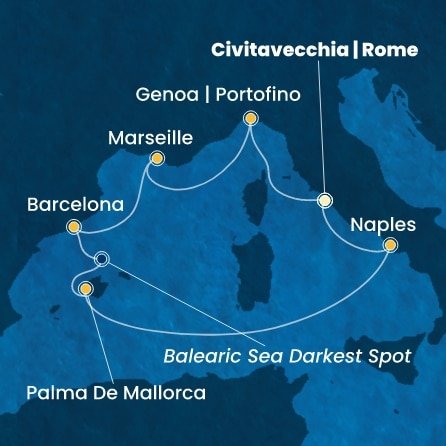Itálie, Francie, Španělsko z Civitavecchia na lodi Costa Toscana