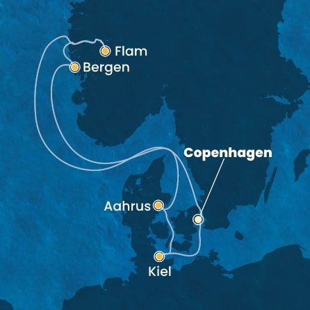 Dánsko, Norsko, Německo z Kodaně na lodi Costa Diadema