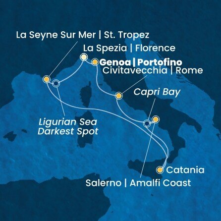 Itálie, Francie z Janova na lodi Costa Fascinosa