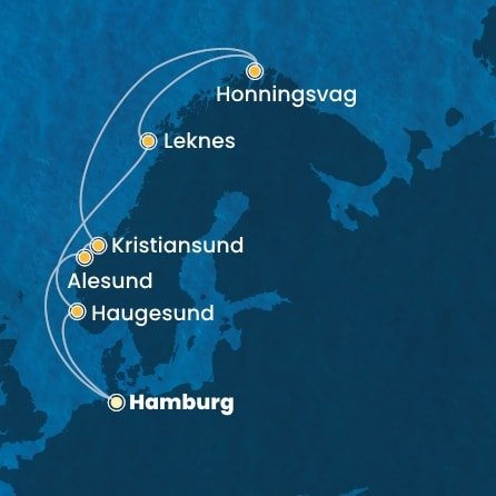 Německo, Norsko z Hamburku na lodi Costa Favolosa