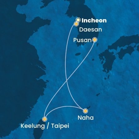 Jižní Korea, Japonsko, Tchaj-wan ze Soulu na lodi Costa Serena