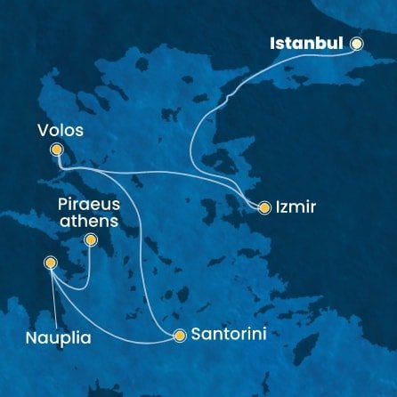 Turecko, Řecko z Istanbulu na lodi Costa Pacifica