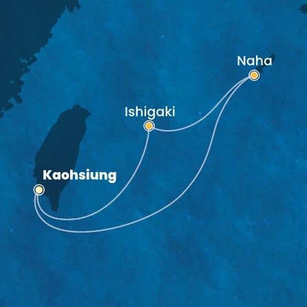 Tchaj-wan, Japonsko na lodi Costa Serena