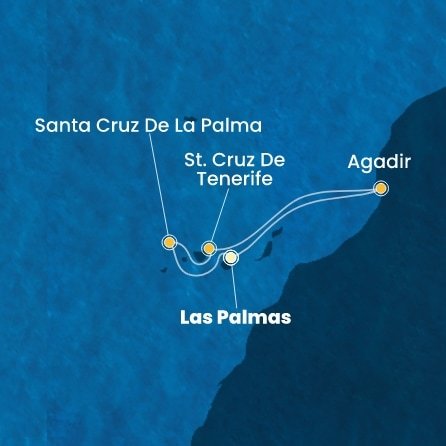 Španělsko, Maroko z Las Palmas na lodi Costa Smeralda