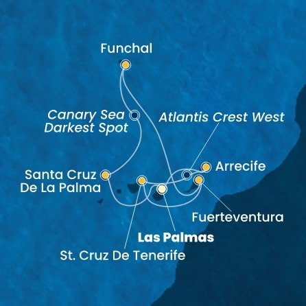 Španělsko, Portugalsko z Las Palmas na lodi Costa Smeralda