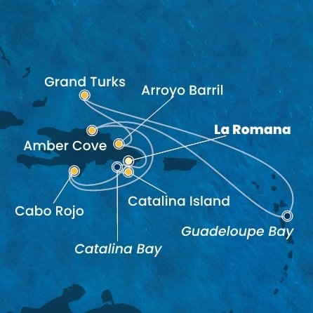 Dominikánská republika, Zámořské území Velké Británie z La Romany na lodi Costa Fascinosa