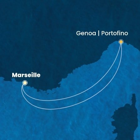 Francie, Itálie z Marseille na lodi Costa Smeralda
