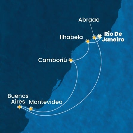 Brazílie, Argentina, Uruguay z Rio de Janeira na lodi Costa Serena