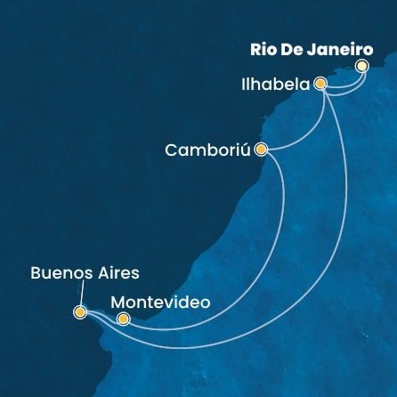 Brazílie, Argentina, Uruguay z Rio de Janeira na lodi Costa Serena