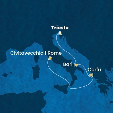 Itálie, Řecko na lodi Costa Deliziosa