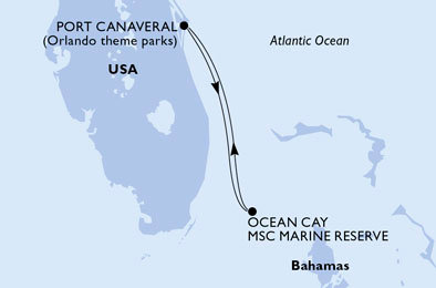 USA, Bahamy z Port Canaveralu na lodi MSC Grandiosa