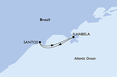 Brazílie ze Santosu na lodi MSC Divina