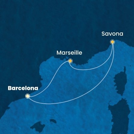 Španělsko, Francie, Itálie z Barcelony na lodi Costa Fascinosa