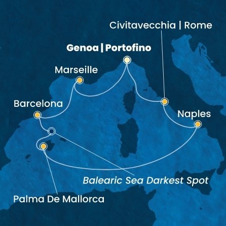 Itálie, Francie, Španělsko z Janova na lodi Costa Toscana