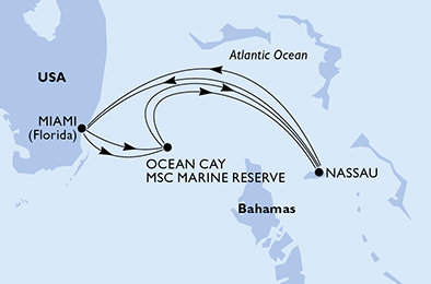 USA, Bahamy z Miami na lodi MSC Seaside