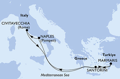 Turecko, Řecko, Itálie z Marmarisu na lodi MSC Divina