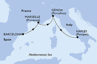 Ochutnávka Středomoří na MSC Euribia