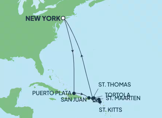 Plavba po Antilách z New Yorku na Norwegian Bliss